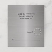 Moderne metallische Platzkarte (Außenseite Aufgefaltet)