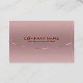 Moderne metallische Rose Gold Hintergrund Visitenkarte (Vorderseite)