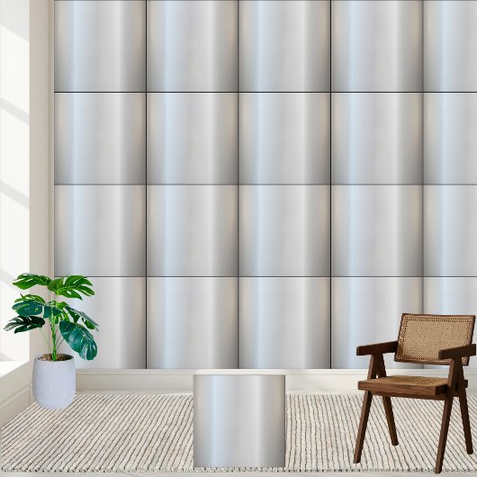 Moderne metallische silberfarbene Keramik Tile Fliese