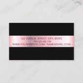 Moderne metallische Tropflippen schwarz Visitenkarte (Rückseite)