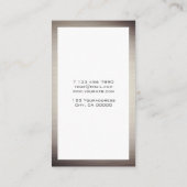 Moderne metallische visitenkarte (Rückseite)