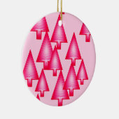 Moderne metallische Weihnachtsbäume - fuchsienrosa Keramikornament (Rechts)