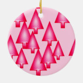 Moderne metallische Weihnachtsbäume - fuchsienrosa Keramikornament (Hinten)