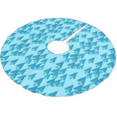 Moderne metallische Weihnachtsbäume - Himmelblau Polyester Weihnachtsbaumdecke (Schrägansicht)