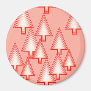 Moderne metallische Weihnachtsbäume - Korallenoran Magnet