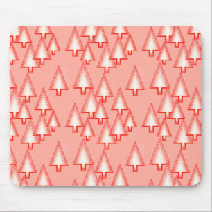 Moderne metallische Weihnachtsbäume - Korallenoran Mousepad