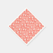 Moderne metallische Weihnachtsbäume - Korallenoran Serviette (Ecke)