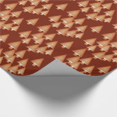 Moderne metallische Weihnachtsbäume - Kupfer Geschenkpapier (Ecke)