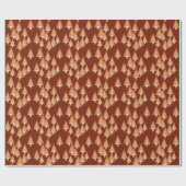 Moderne metallische Weihnachtsbäume - Kupfer Geschenkpapier (Flach)
