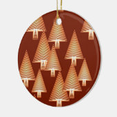 Moderne metallische Weihnachtsbäume - Kupfer Keramik Ornament (Links)