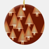 Moderne metallische Weihnachtsbäume - Kupfer Keramik Ornament (Hinten)