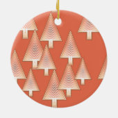 Moderne metallische Weihnachtsbäume - Kupfer und R Keramik Ornament (Hinten)