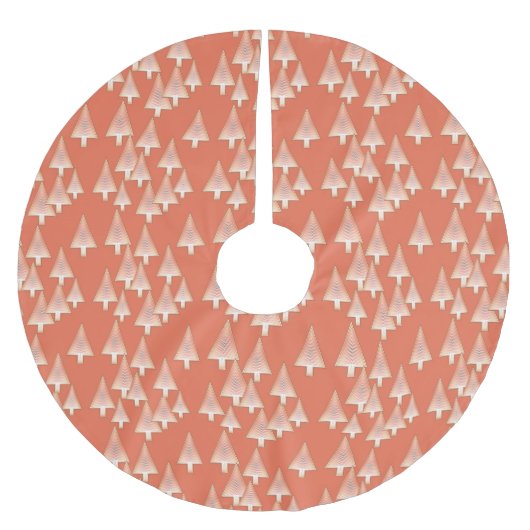 Moderne metallische Weihnachtsbäume - Kupfer und R Polyester Weihnachtsbaumdecke (Vorderseite)