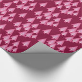 Moderne metallische Weihnachtsbäume - Rosa und Wei Geschenkpapier (Ecke)