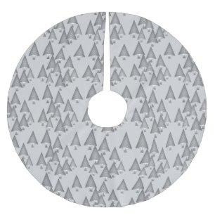 Moderne metallische Weihnachtsbäume - silbergrau Polyester Weihnachtsbaumdecke
