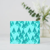 Moderne metallische Weihnachtsbäume - Türkis Feiertagspostkarte (Stehend Vorderseite)