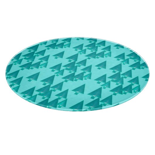 Moderne metallische Weihnachtsbäume - Türkis Schneidebrett (Ecke)