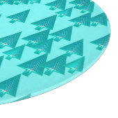 Moderne metallische Weihnachtsbäume - Türkis Schneidebrett (Ecke)