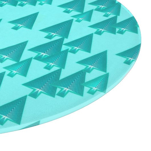 Moderne metallische Weihnachtsbäume - Türkis Schneidebrett (Ecke)