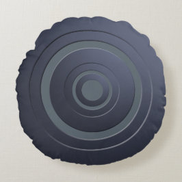 Moderne Metallkreise Blau mit jeder Farbe Rundes Kissen