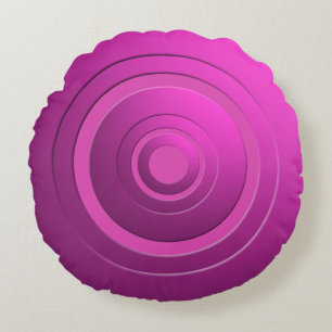 Moderne Metallkreise rosa mit jeder Farbe Rundes Kissen