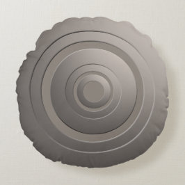 Moderne Metallkreise Silber mit jeder Farbe Rundes Kissen