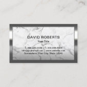 Moderne Metallrahmen Beruflich Visitenkarte (Rückseite)