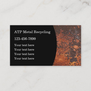 Moderne Metallrecycling-Alte Geschäftskarten Visitenkarte