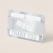 Moderne Metalltextur Vielen Dank Folienkarte (Vorderseite)