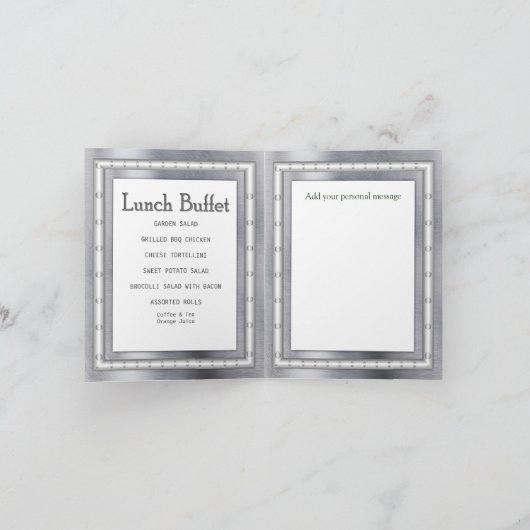 Moderne Metalltexturdusche Einladung (Innenseite)