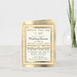 Moderne Metalltexturdusche Einladung