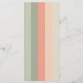 Moderne Metro Peach Coral Sage Menükarte (Rückseite)