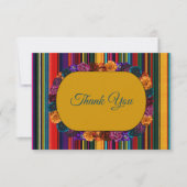 Moderne mexikanische Blume Dankeskarte (Vorderseite)