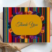 Moderne mexikanische Blume Dankeskarte