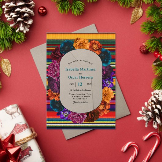 Moderne mexikanische Blume Hochzeitseinladung Acry Acryleinladungen (Insitu (Feiertag))