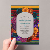 Moderne mexikanische Blume Hochzeitseinladung Acry Acryleinladungen (Insitu (Handheld))