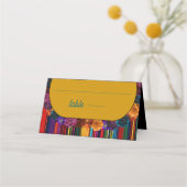 Moderne mexikanische Blume Platzkarte (Vorderseite)