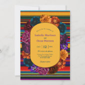 Moderne mexikanische Blumenzettel Einladung (Vorderseite)