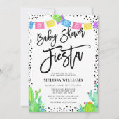 Moderne mexikanische Fiesta Baby Dusche Einladung (Vorderseite)