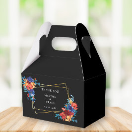 Moderne mexikanische Fiesta Blume Black Wedding Geschenkschachtel