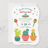 Moderne mexikanische FIESTA Einladungen NACHO Durc (Vorderseite)