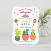 Moderne mexikanische FIESTA Einladungen NACHO Durc (Stehend Vorderseite)