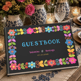 Moderne mexikanische florale Hochzeit Gästebuch