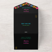 Moderne mexikanische Hochzeit All In One Einladung (Außenbereich)