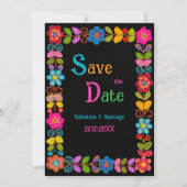 Moderne mexikanische Hochzeit Save The Date (Vorderseite)