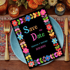 Moderne mexikanische Hochzeit Save The Date