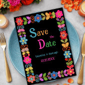 Moderne mexikanische Hochzeit Save The Date