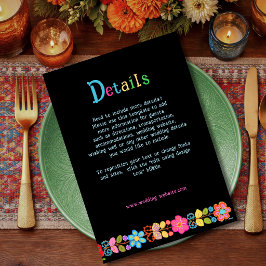 Moderne mexikanische Hochzeitskarte Details Umschl Begleitkarte