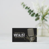 Moderne Mic Singer Business Card Visitenkarte (Stehend Vorderseite)