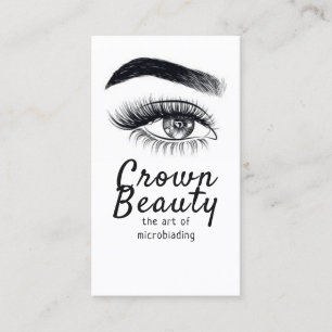 Moderne Microblading, Augenbrauen, Permanent Make- Visitenkarte